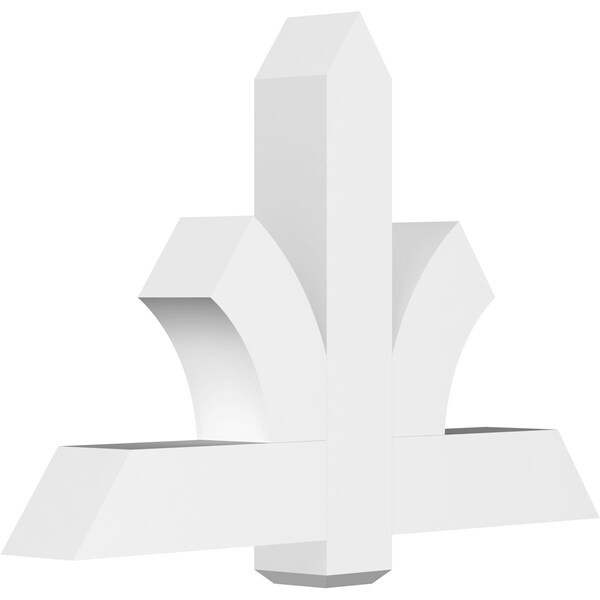 Ekena Millwork Redmond Architectural Grade PVC Gable Bracket, 48"W x 32"H x 6"D x 6"F, 16/12 Pitch GBP048X32X0606RED00 - main